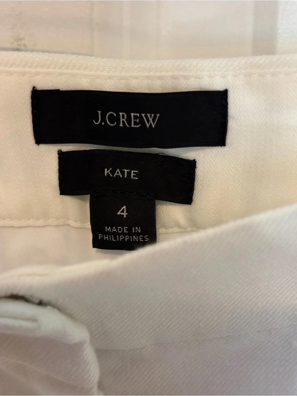 J. Crew Kate White Linen Blend Lined Straight Leg Pants 4 - Picture 14 of 14